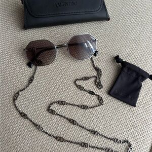 Valentino Garavini va 2040 Sunglasses with Chain